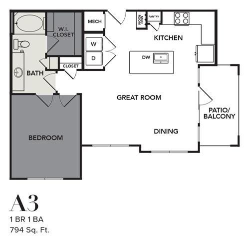 Broadstone Cross Creek Ranch Rise apartments Austin Floor plan 5