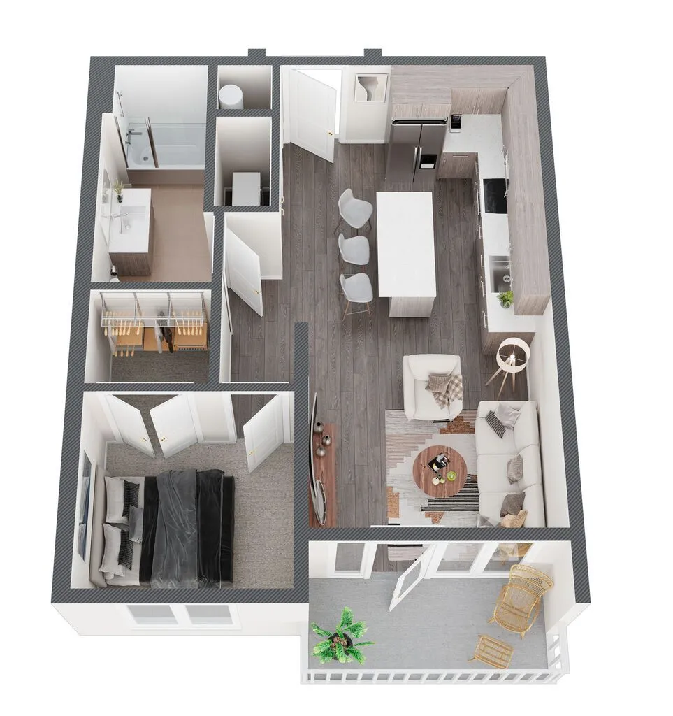 Broadway Chapter Rise apartments Dallas Floor plan 12