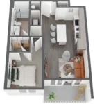 Broadway Chapter Rise apartments Dallas Floor plan 14