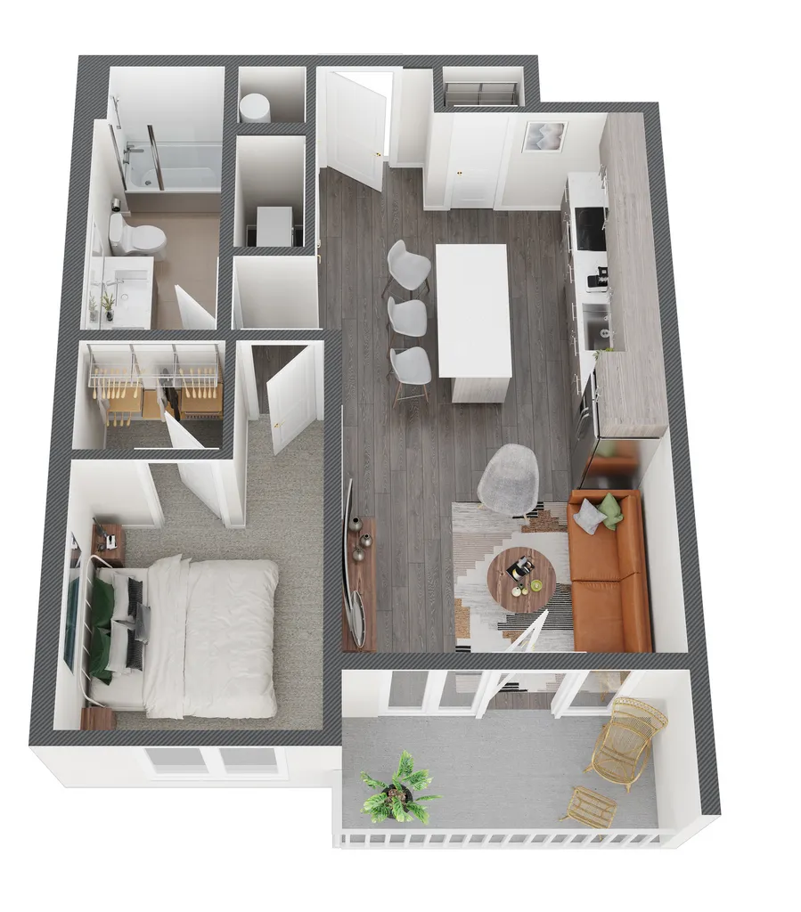 Broadway Chapter Rise apartments Dallas Floor plan 14