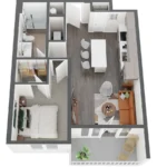 Broadway Chapter Rise apartments Dallas Floor plan 15