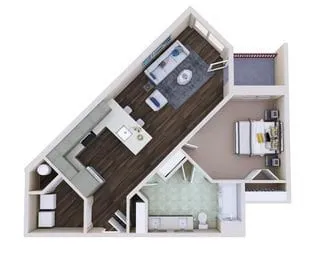Broadway Chapter Rise apartments Dallas Floor plan 16