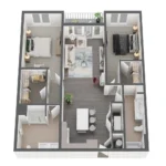 Broadway Chapter Rise apartments Dallas Floor plan 18