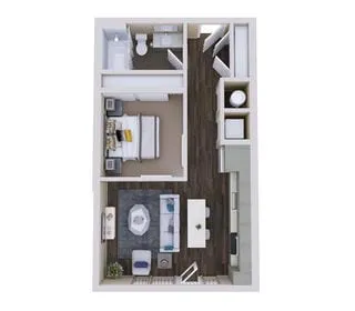 Broadway Chapter Rise apartments Dallas Floor plan 2
