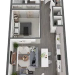 Broadway Chapter Rise apartments Dallas Floor plan 3