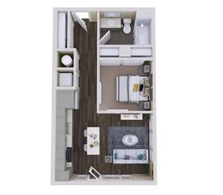 Broadway Chapter Rise apartments Dallas Floor plan 4