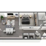 Broadway Chapter Rise apartments Dallas Floor plan 5