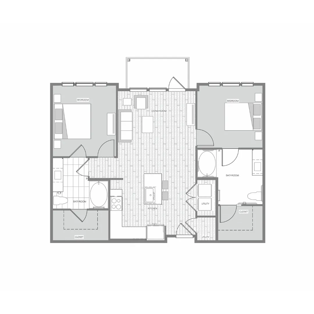 Burnett Lofts Rise apartments Dallas Floor plan 14