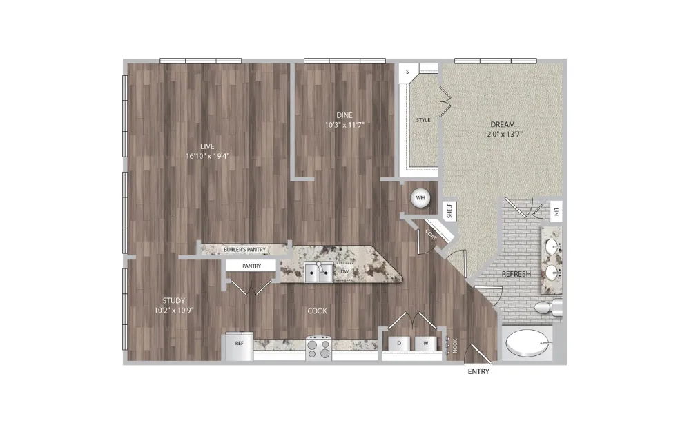 Cadence at Frisco Station Rise apartments Dallas Floor plan 11