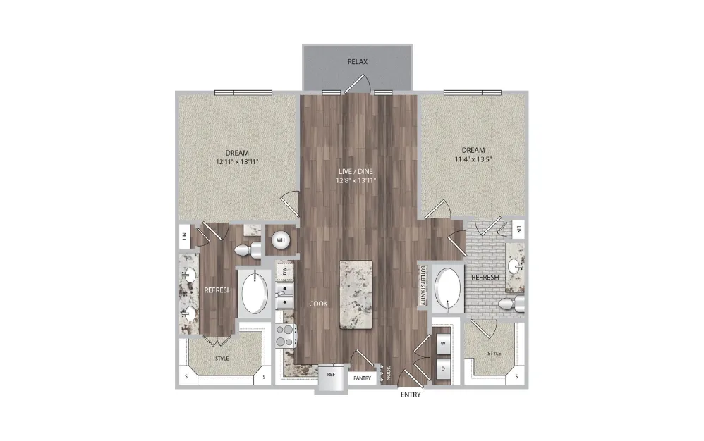 Cadence at Frisco Station Rise apartments Dallas Floor plan 12