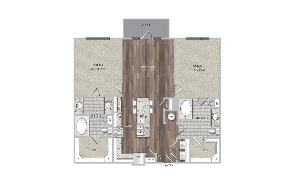 Cadence at Frisco Station Rise apartments Dallas Floor plan 13