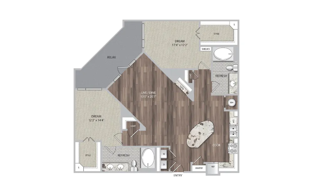 Cadence at Frisco Station Rise apartments Dallas Floor plan 14