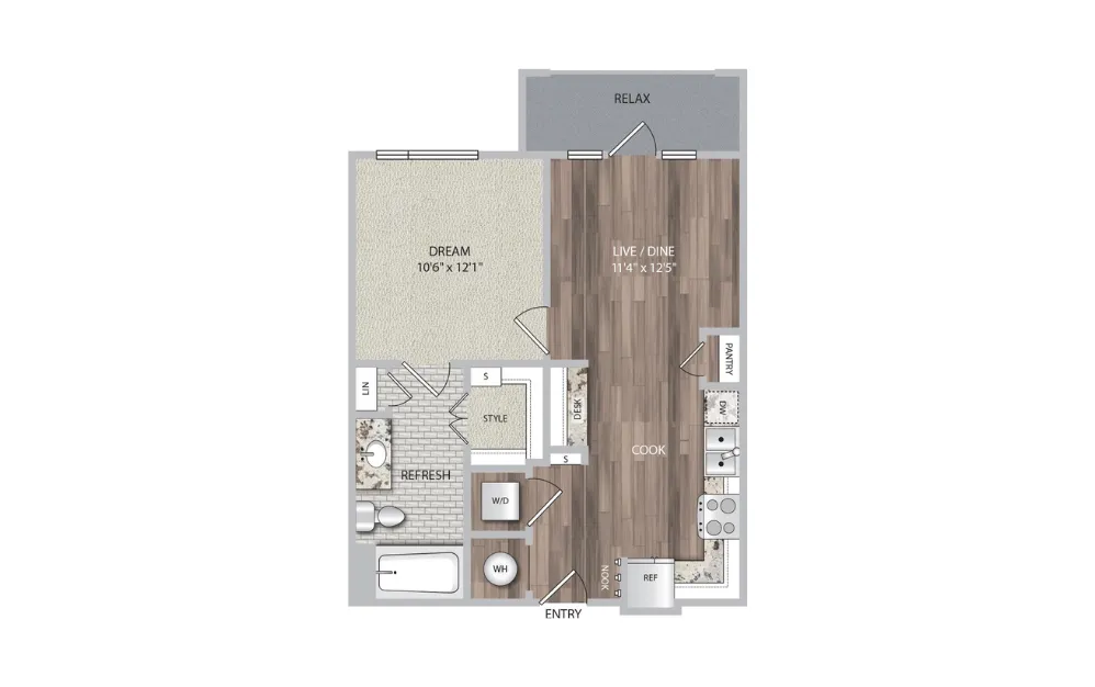 Cadence at Frisco Station Rise apartments Dallas Floor plan 3
