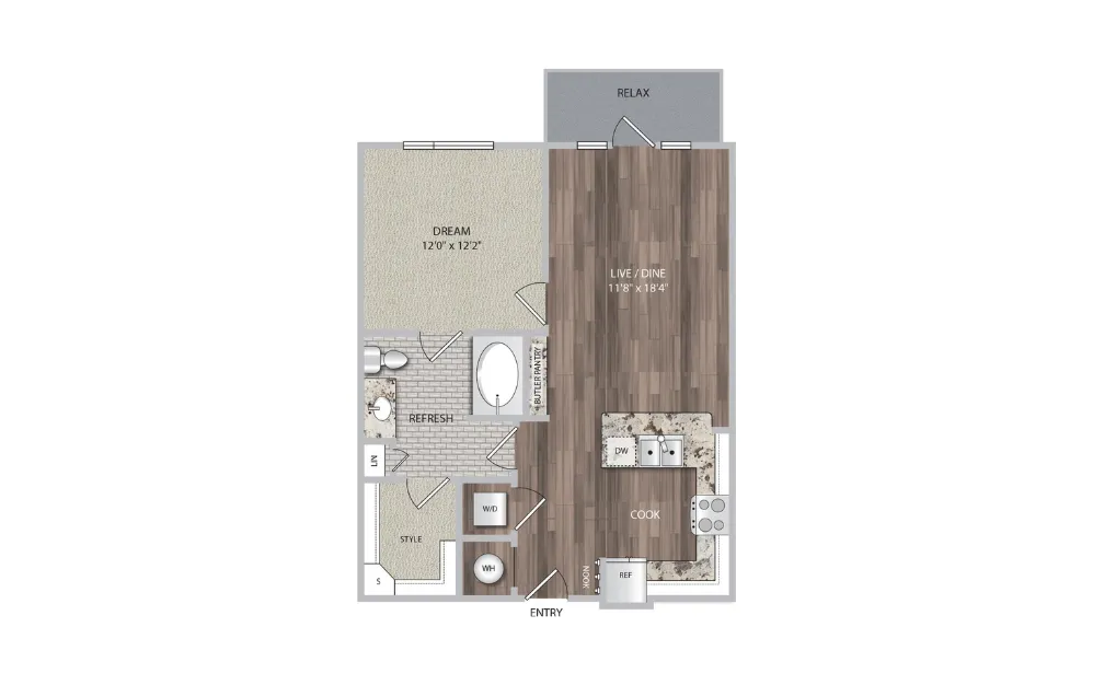 Cadence at Frisco Station Rise apartments Dallas Floor plan 4
