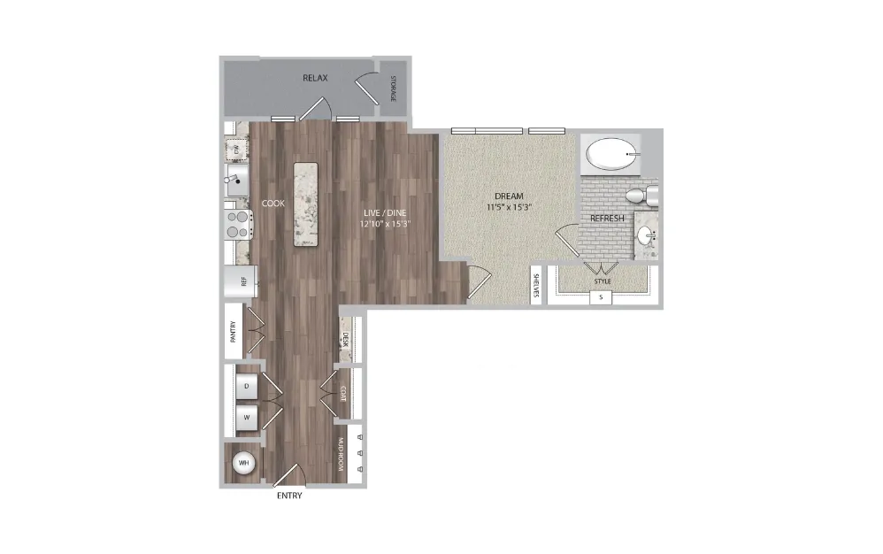 Cadence at Frisco Station Rise apartments Dallas Floor plan 5