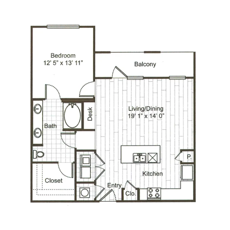 Caroline Uptown West Rise apartments Houston Floor plan 10