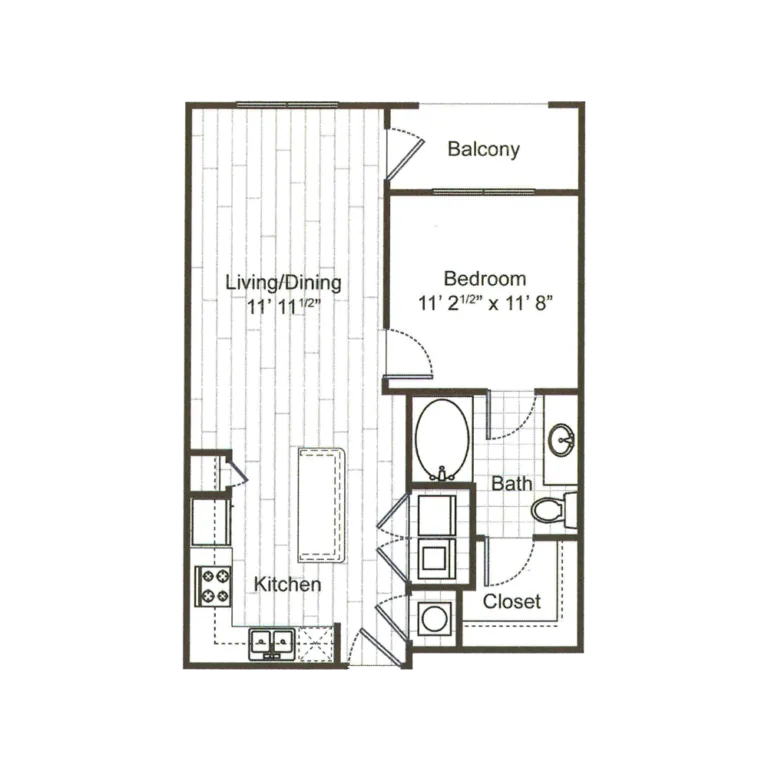 Caroline Uptown West Rise apartments Houston Floor plan 2