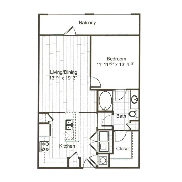 Caroline Uptown West Rise apartments Houston Floor plan 6