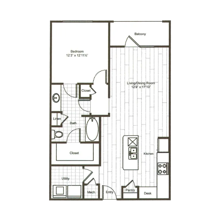 Caroline Uptown West Rise apartments Houston Floor plan 8