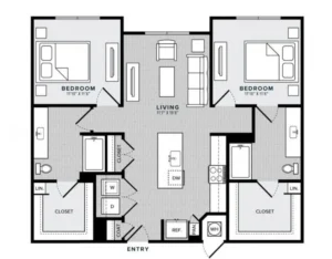 Cobalt Rise apartments Dallas Floor plan 3