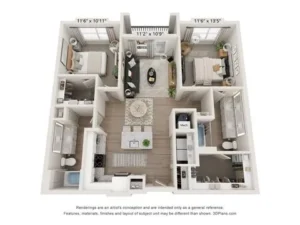 Collin Square Rise apartments Dallas Floor plan 12