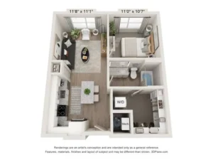 Collin Square Rise apartments Dallas Floor plan 4