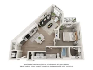 Collin Square Rise apartments Dallas Floor plan 8