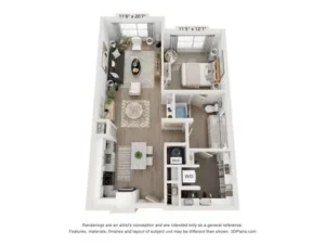 Collin Square Rise apartments Dallas Floor plan 9