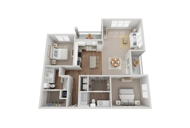 Commons of Chapel Creek Rise apartments Dallas Floor plan 7