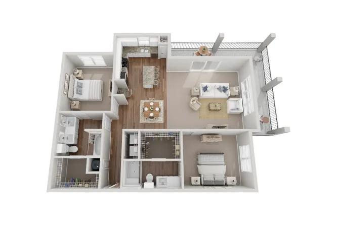 Commons of Chapel Creek Rise apartments Dallas Floor plan 9