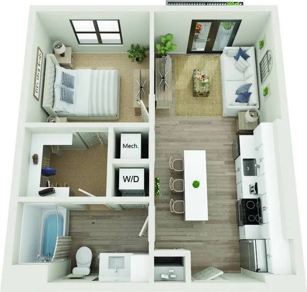Copeland Rise apartments Dallas Floor plan 1