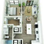 Copeland Rise apartments Dallas Floor plan 3