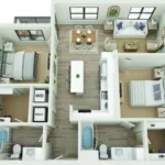 Copeland Rise apartments Dallas Floor plan 8