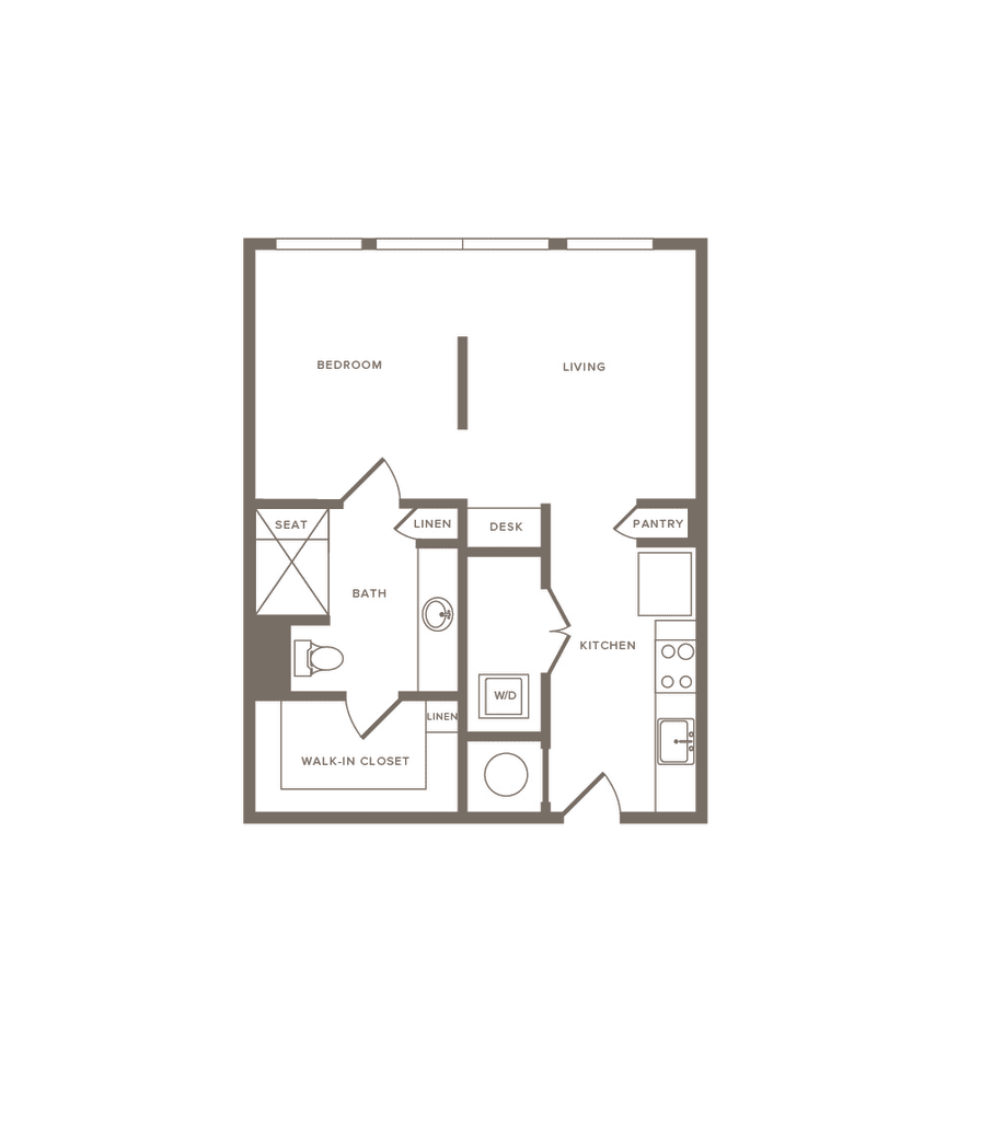 Cornell Midtown Rise apartments Dallas Floor plan 1