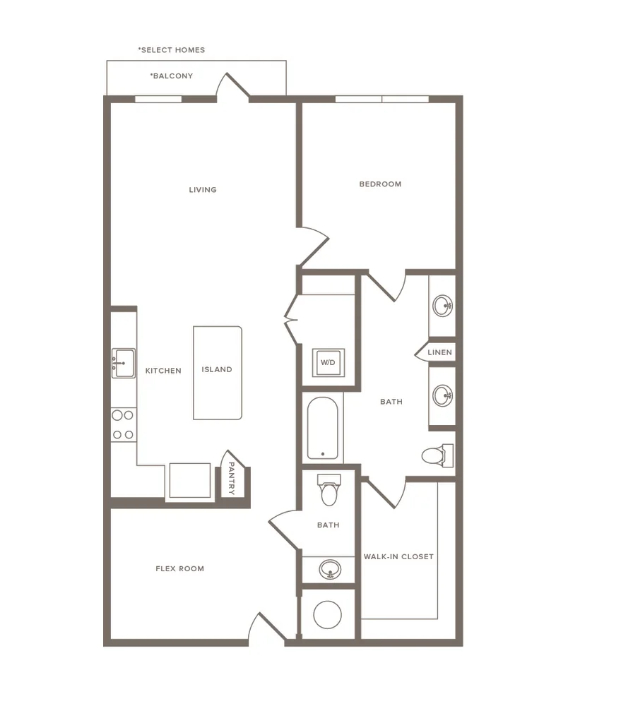Cornell Midtown Rise apartments Dallas Floor plan 14