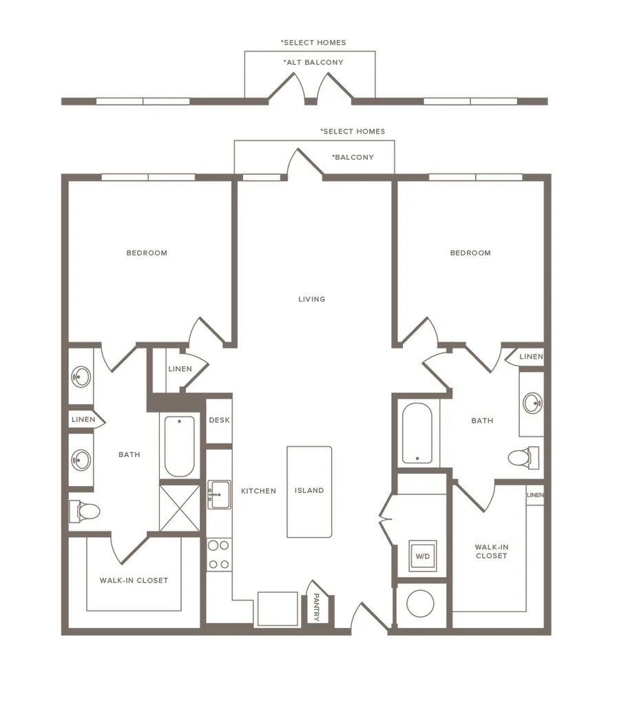 Cornell Midtown Rise apartments Dallas Floor plan 16
