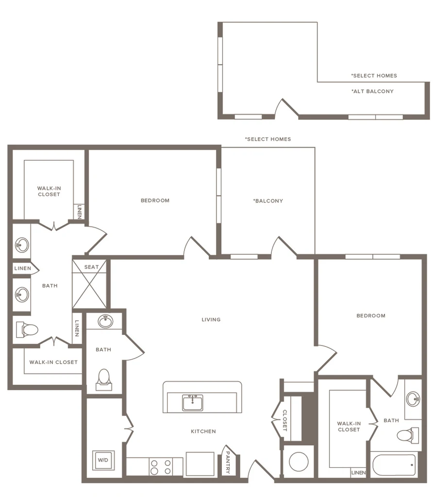 Cornell Midtown Rise apartments Dallas Floor plan 17