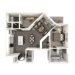 Cortland Farmers Market Rise apartments Dallas Floor plan 4