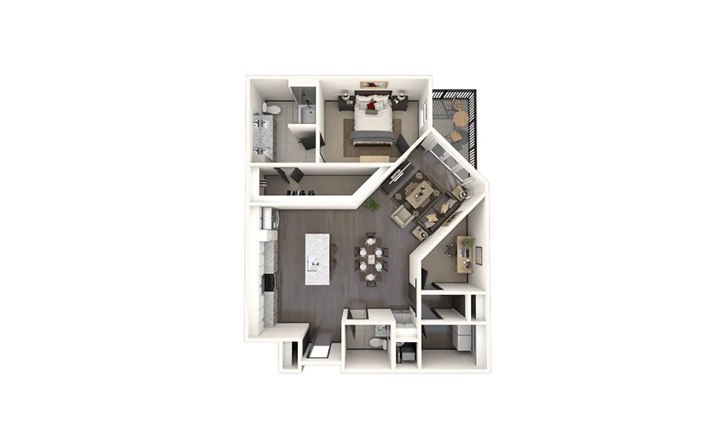 Cortland Farmers Market Rise apartments Dallas Floor plan 5