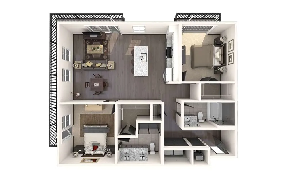 Cortland Farmers Market Rise apartments Dallas Floor plan 7