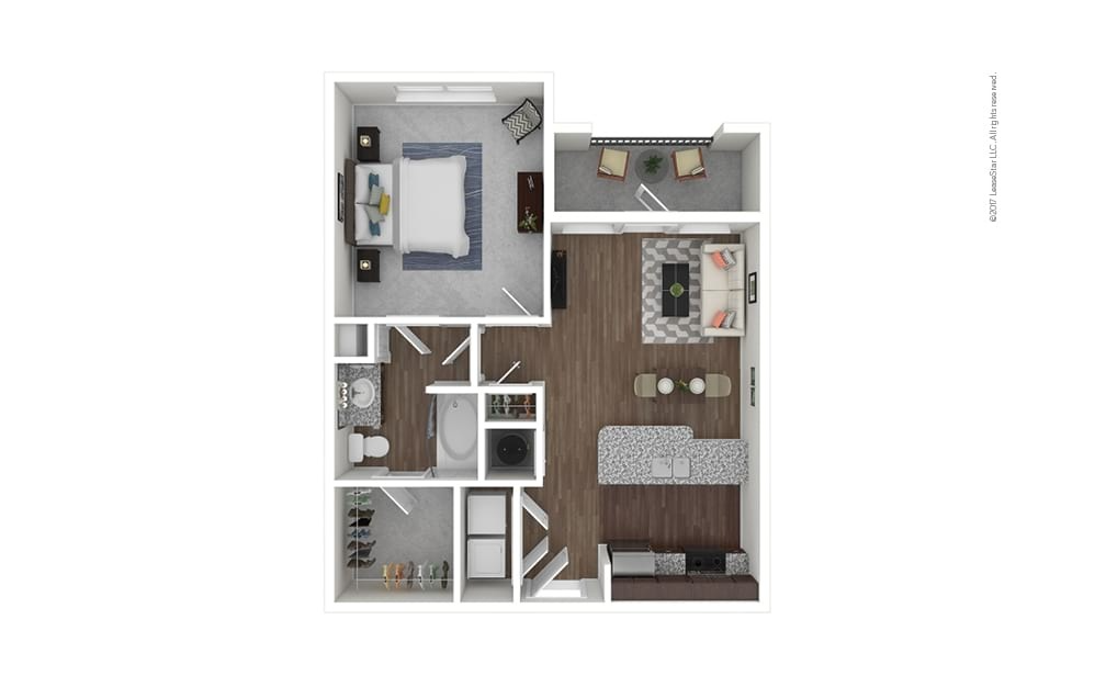 Cortland Preston North Rise apartments Dallas Floor plan 1