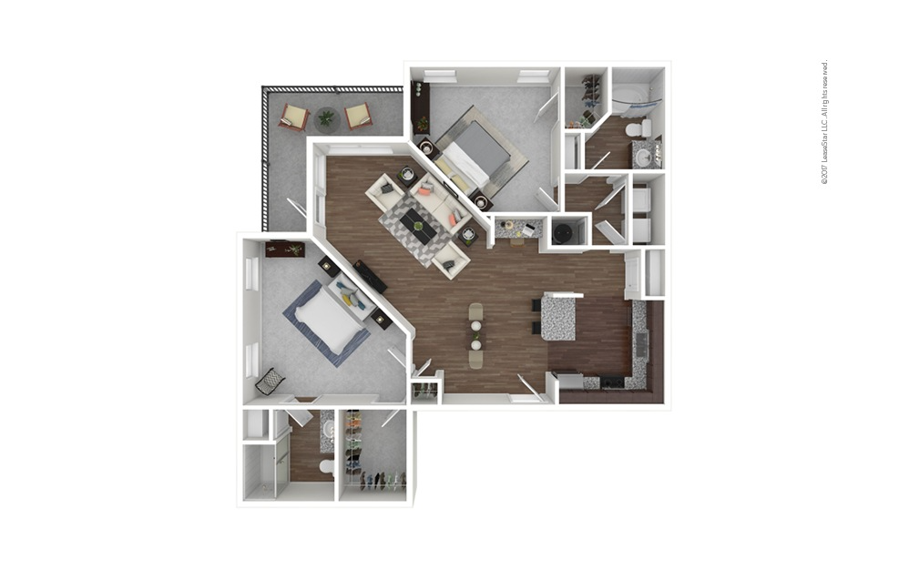Cortland Preston North Rise apartments Dallas Floor plan 11