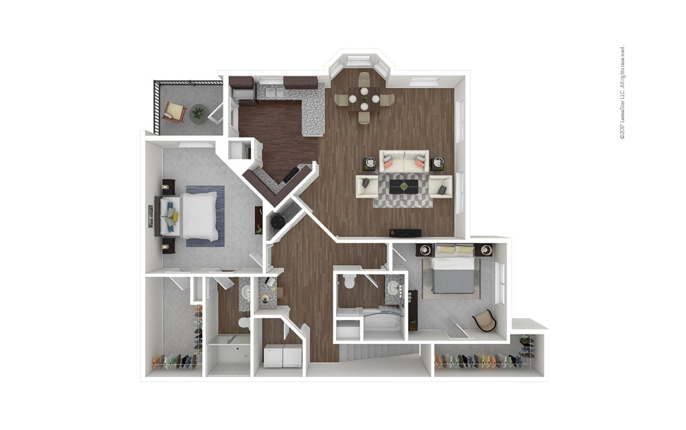 Cortland Preston North Rise apartments Dallas Floor plan 14