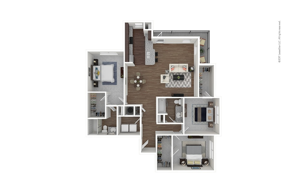 Cortland Preston North Rise apartments Dallas Floor plan 15