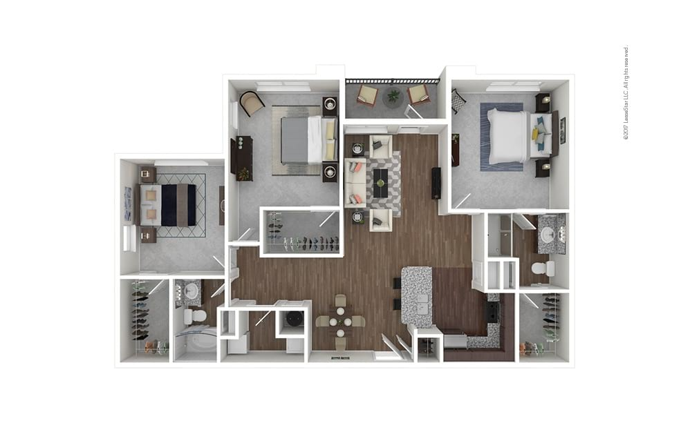 Cortland Preston North Rise apartments Dallas Floor plan 17