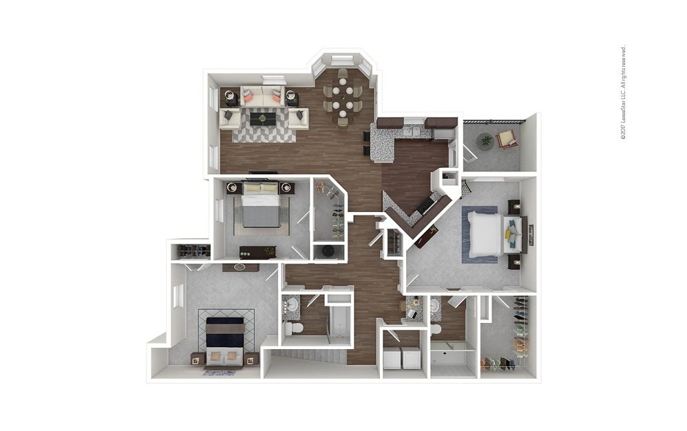 Cortland Preston North Rise apartments Dallas Floor plan 18