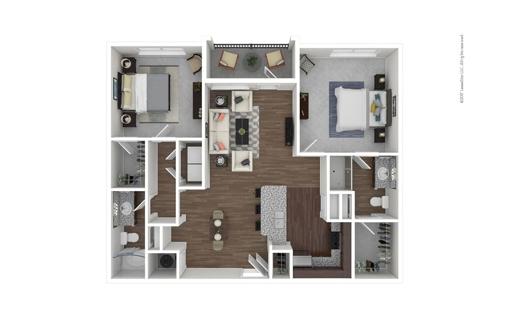 Cortland Preston North Rise apartments Dallas Floor plan 7