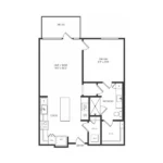 Crescent Residences Rise apartments Dallas Floor plan 1