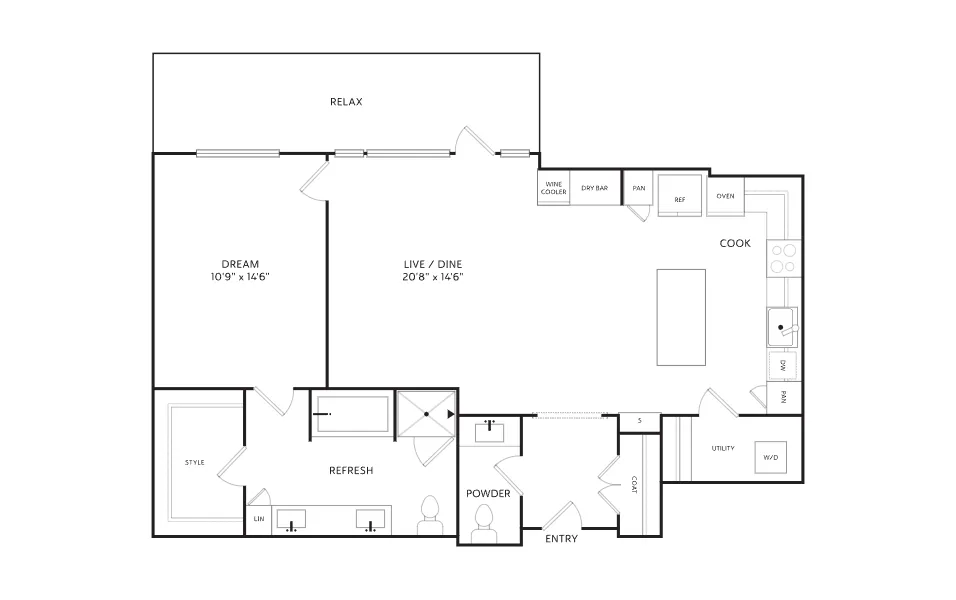 Crescent Residences Rise apartments Dallas Floor plan 10