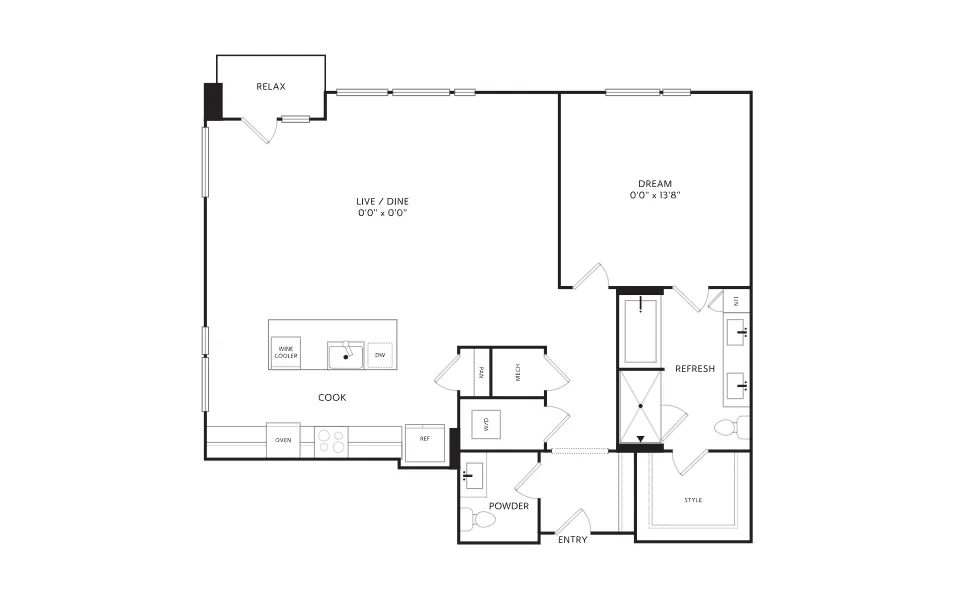 Crescent Residences Rise apartments Dallas Floor plan 12